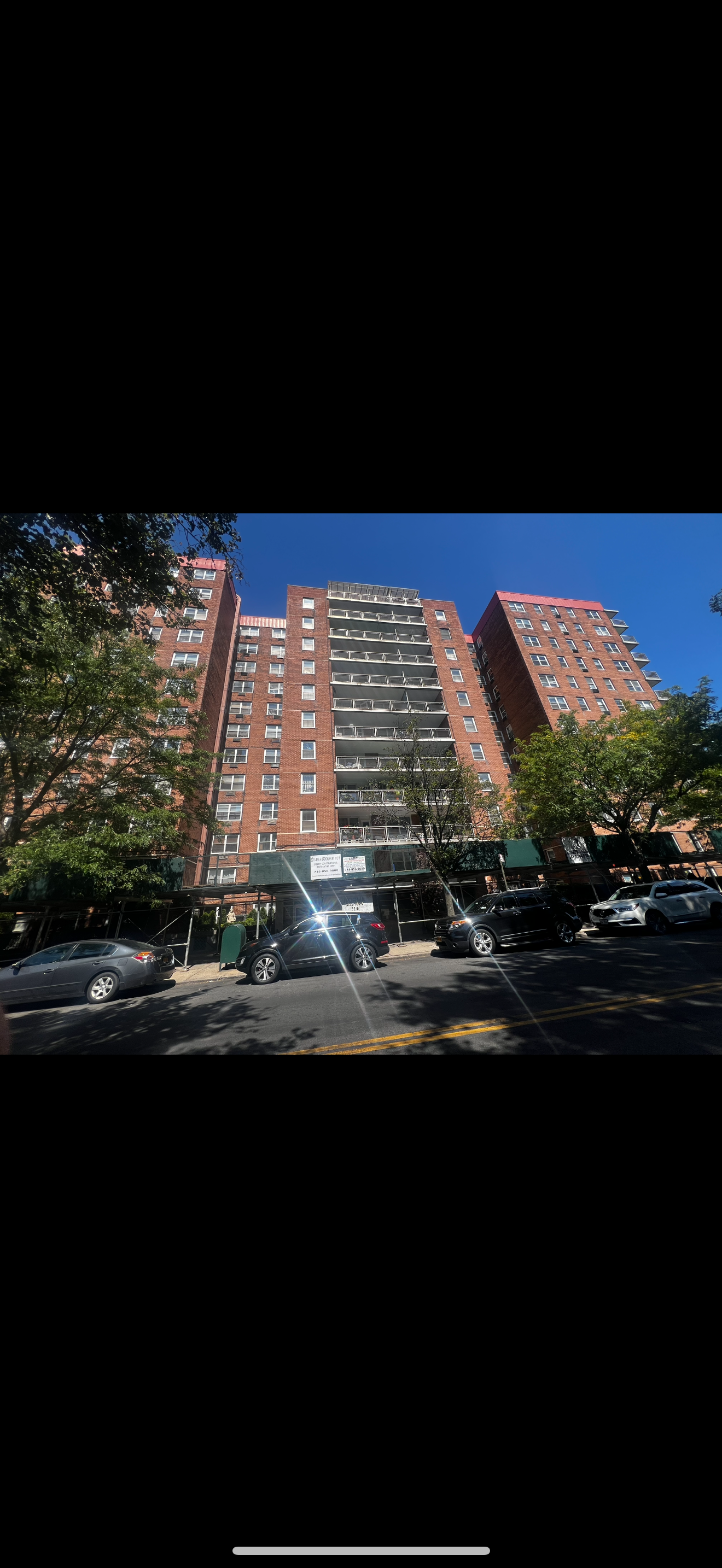 Suspended scaffold, Flatbush Brooklyn