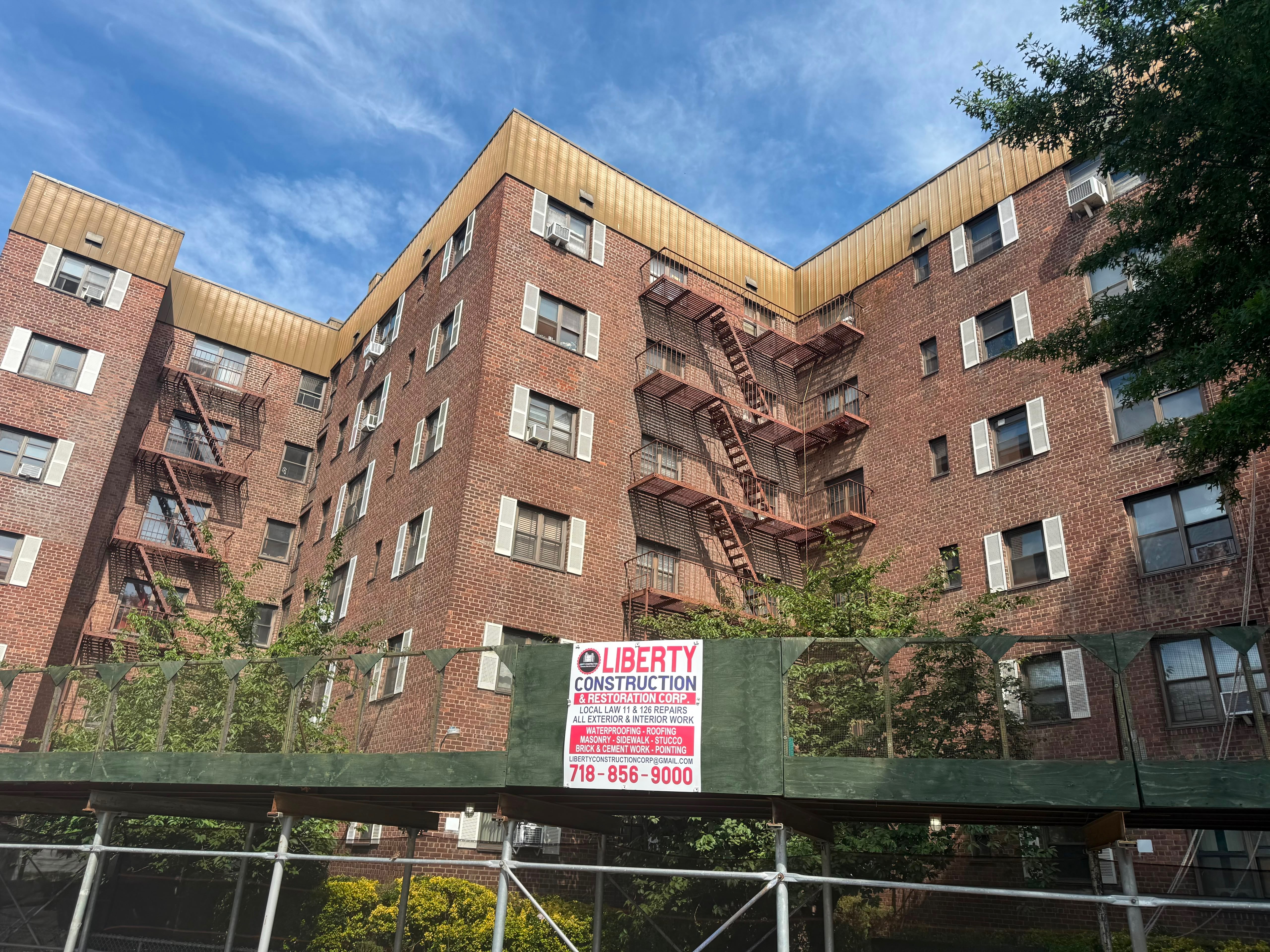 Structural exterior repairs, Kings Highway Brooklyn